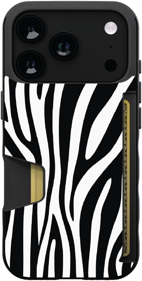 Smartish - Zebra - iPhone 17 Pro Wallet Case - Wallet Slayer Vol. 1 [Slim + Protective] Credit Card Holder - Fits iPhone 17 Pro