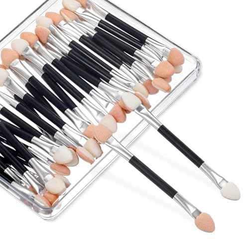 COYUN 20 Pcs Pinceaux Ombre à Paupières, Double Face, Double Tête, Applicateur Fard à Paupières Jetable