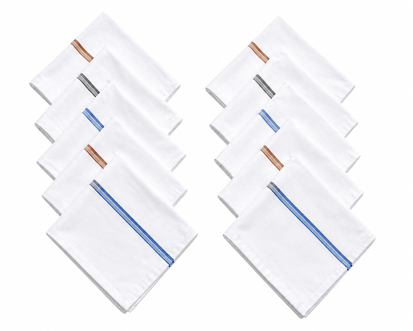 Premium Cotton Handkerchief Pack of 12 for Men Women | Soft, Breathable & Highly Absorbent Pocket Square Hankies | Everyday Use-image-29