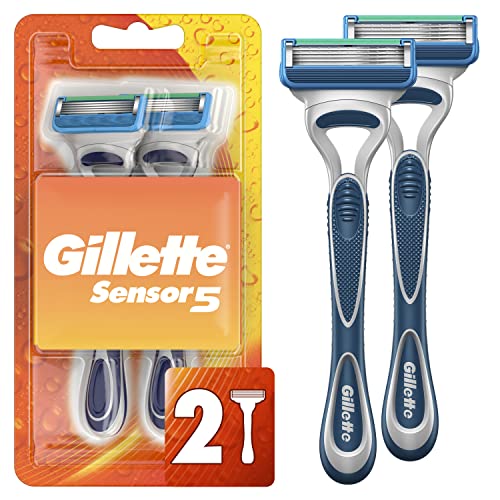 Gillette Sensor5 Men’s Disposable Razors, 2 Count