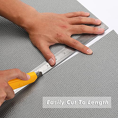 CASOMAN Professional Grade High Grip Tool Box Liner, Drawer Liner, and Shelf Liner, Grey, 16 inch (wide) x 16 feet (long), Adjustable Thick Cabinet Liners