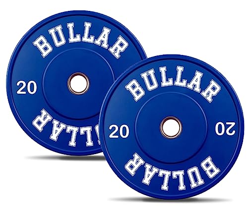 Image of BULLAR Olympic Color Rubber Bumper Plates Weightlifting Gym spare plates (40 KG SET (20KGX2))