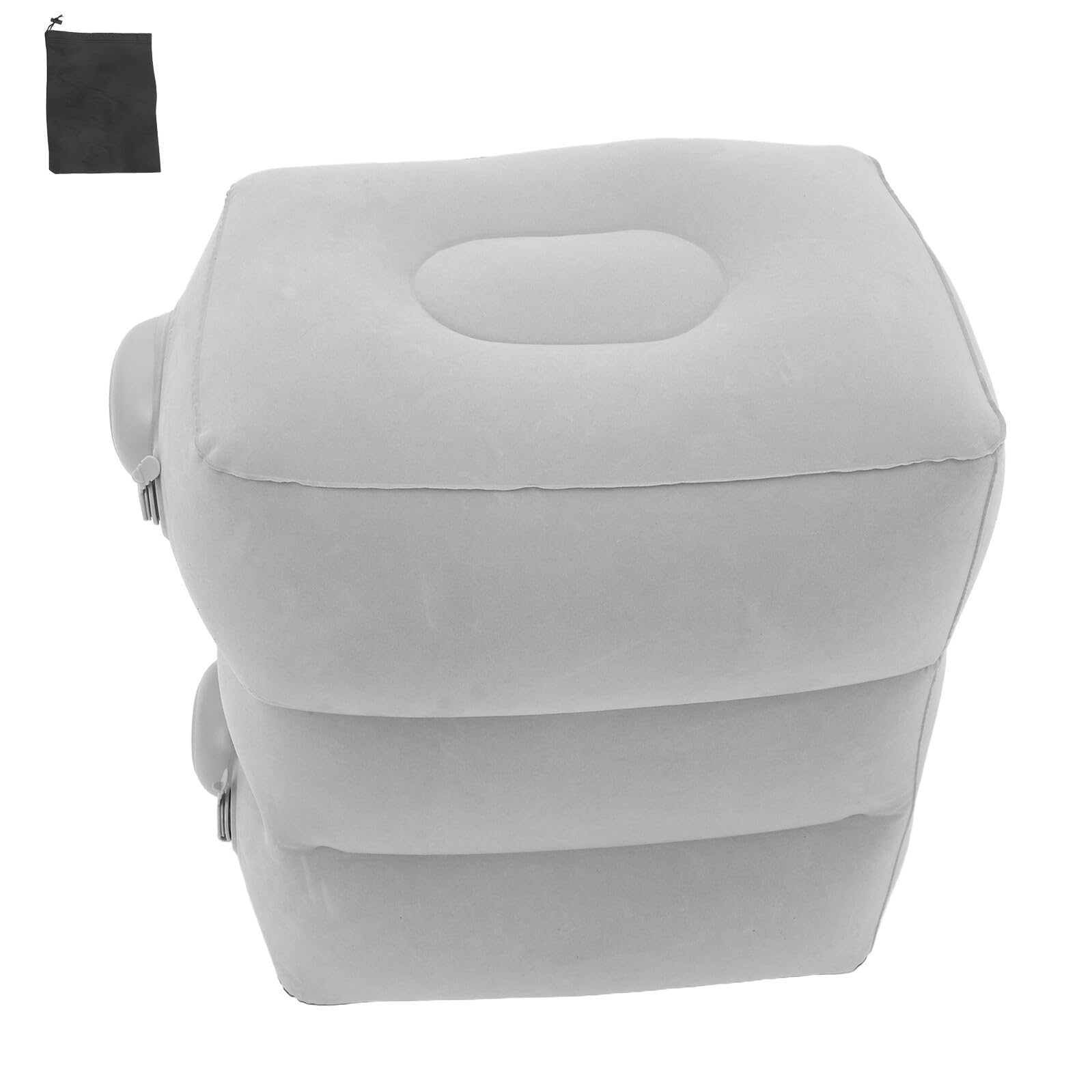 Alipis Reposapiés Inflable de Viaje de 3 Capas PVC Flocado