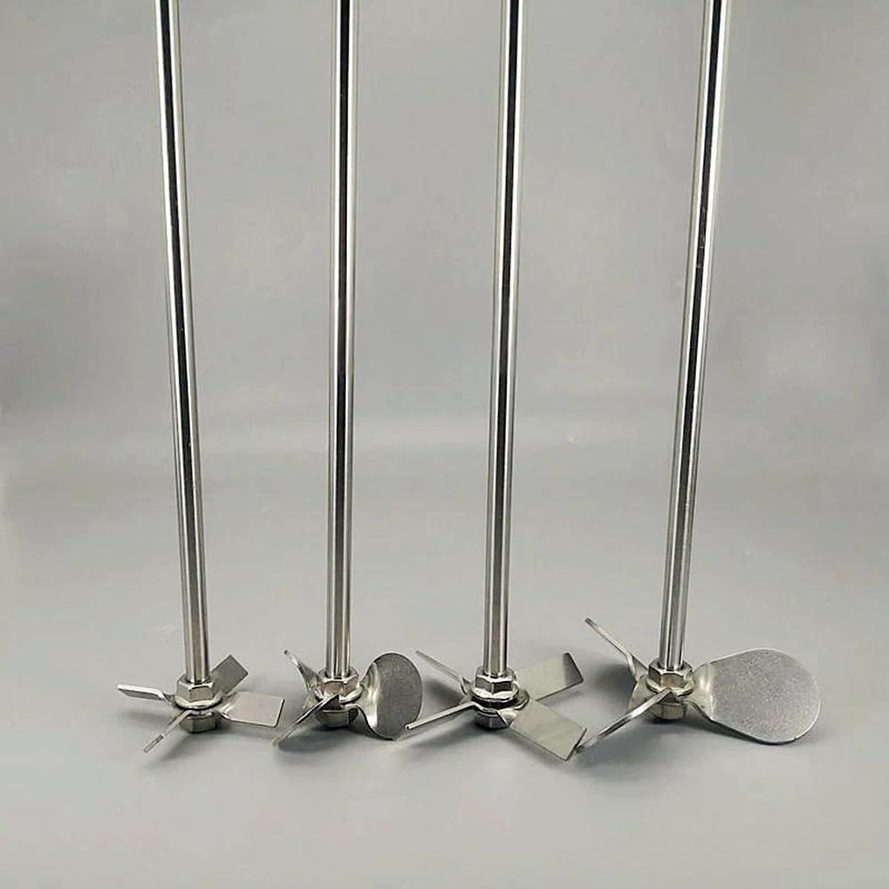 1 set di pale miscelazione in acciaio inossidabile da laboratorio (lama agitazione e asta 40 mm a 120 mm) Forniture for attrezzature didattiche Attrezzature da laboratorio