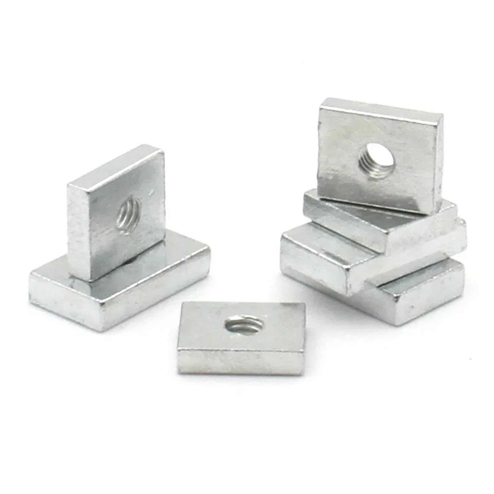 10-Pack Square Nuts – Zinc-Plated Rectangular Slider Block Nuts In M3 M4 M5 M6 M8 For Machinery & Furniture