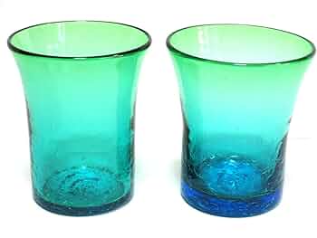 琉球硝子　グラス二個 Amazon | 琉球硝子琉球ガラス 群青アイスクラックグラス 2客