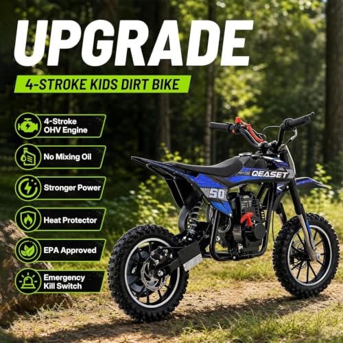 MOSTA Kids Dirt Bike, 4-Stroke Gas Power Mini Dirt Bike with Shock Absorption and Disc Brake,Off-Road Tires Motorcycle, EPA Approved, 2026 Upgraded - Image 3