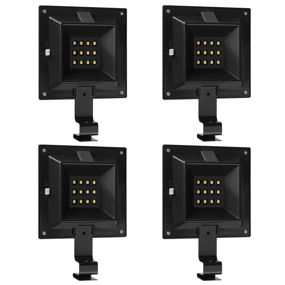FYZDLAOR LED Solar Wall Light, Garden Wall Lighting, IP65 Waterproof Outdoor Lighting, Fence Night Light, for Fence, Backyard, Garden, Front Gate, Patio