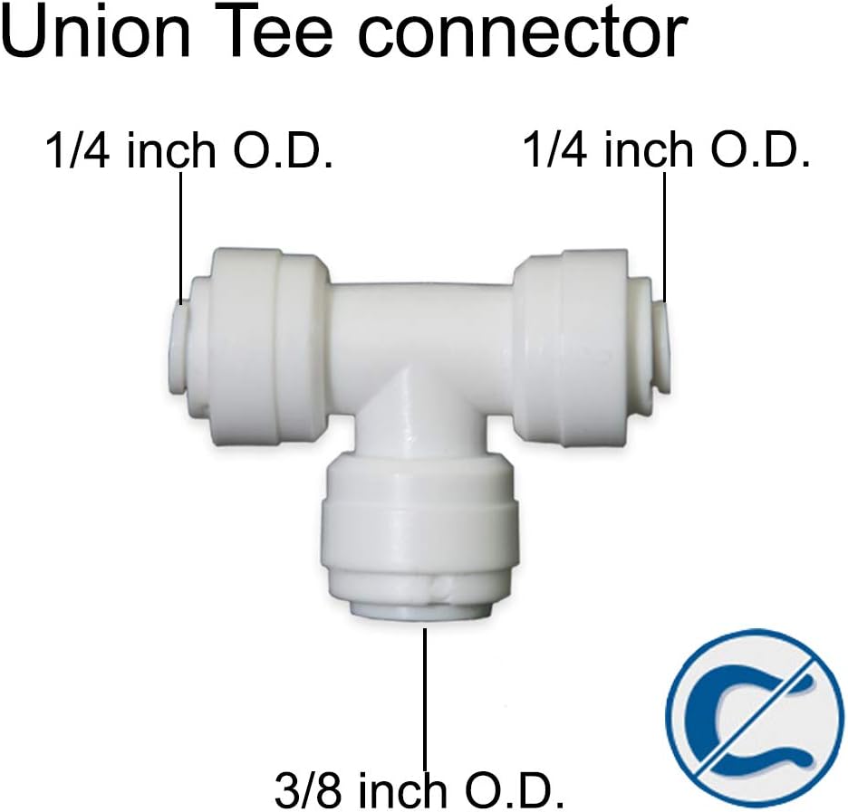 Exсluѕіvе Dіѕсоunt 90% Prісе PureSec 1/4-inch to 3/8 inch Union Tee Connector Push to Connect Plastic Quick Fitting for water purification&RO System (5, 1/4 Tube O.D.X3/8 Tube O.D.X1/4 Tube O.D.)