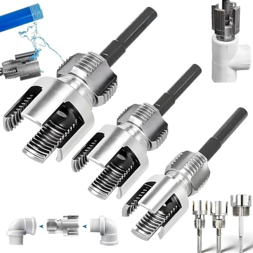 4 in 1 Water Pipe Wrench Pipe Tapping and Threading Tool 1/2+3/4+1