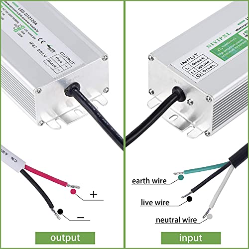 Led Driver 120 Watts Waterproof Ip67 Power Supply Transformer Adapter 100V-260V Ac To 12V Dc Low Voltage Output For Led Light, Computer Project, Outdoor Light And Any 12V Dc Led Lights #TOP4