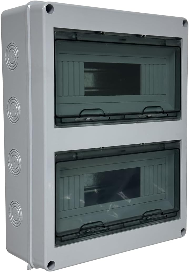 MCB Distribution Box - 24-Way IP65 Waterproof Circuit Breaker Box Featuring a Transparent ABS Plastic Cover, Ideal for Household, Industrial, and Commercial Use.