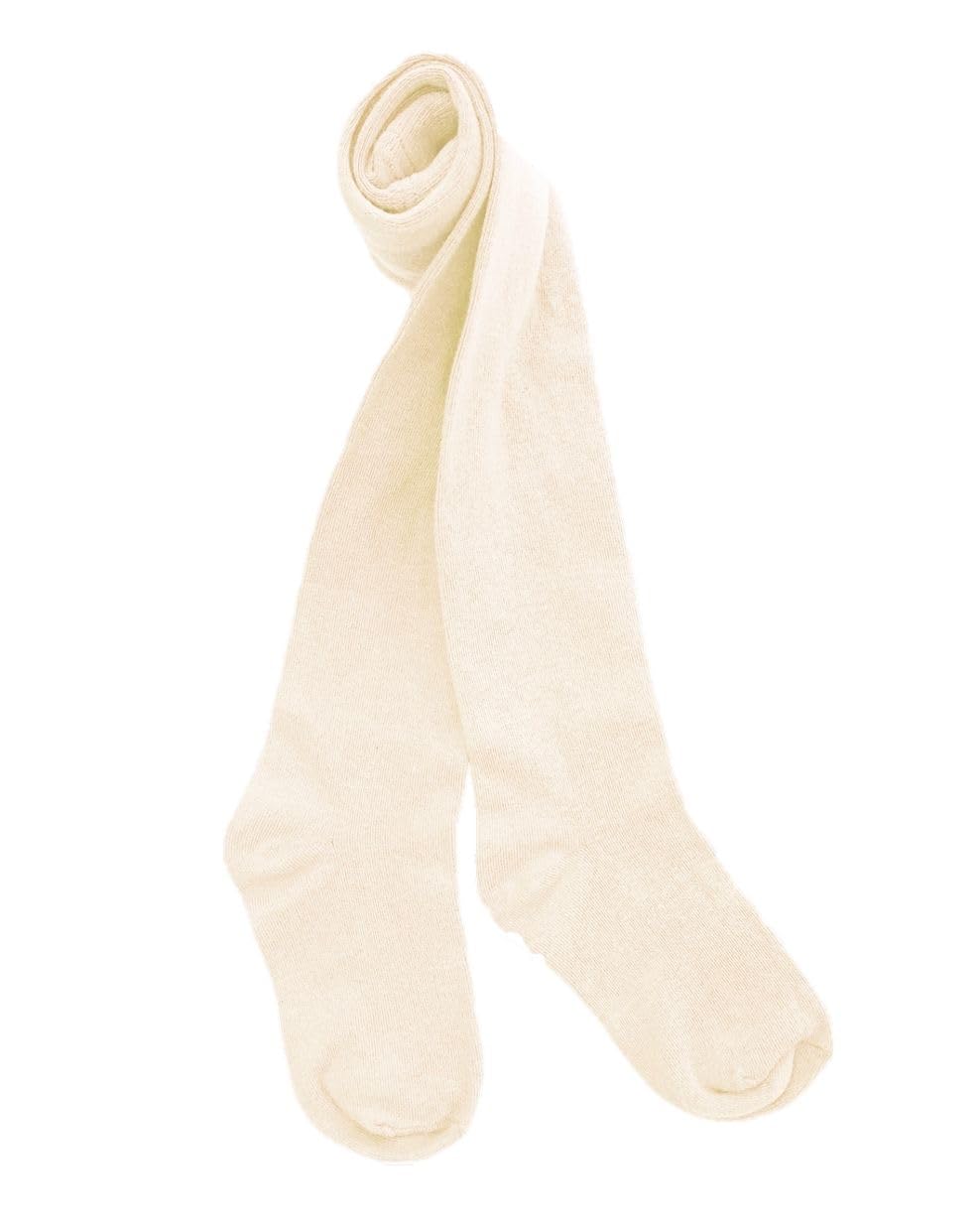 Country Kids Girl's Luxury Warm Winter Tights, Off White (Ivory), 0-6 Months UK