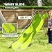 Qaba Outdoor Slide Freestanding Wave Slide for Kids Ages 3-8 5.7FT Green, Image 4 Qaba Outdoor Slide Freestanding Wave Slide for Kids Ages 3-8 5.7FT Green, Image 4
