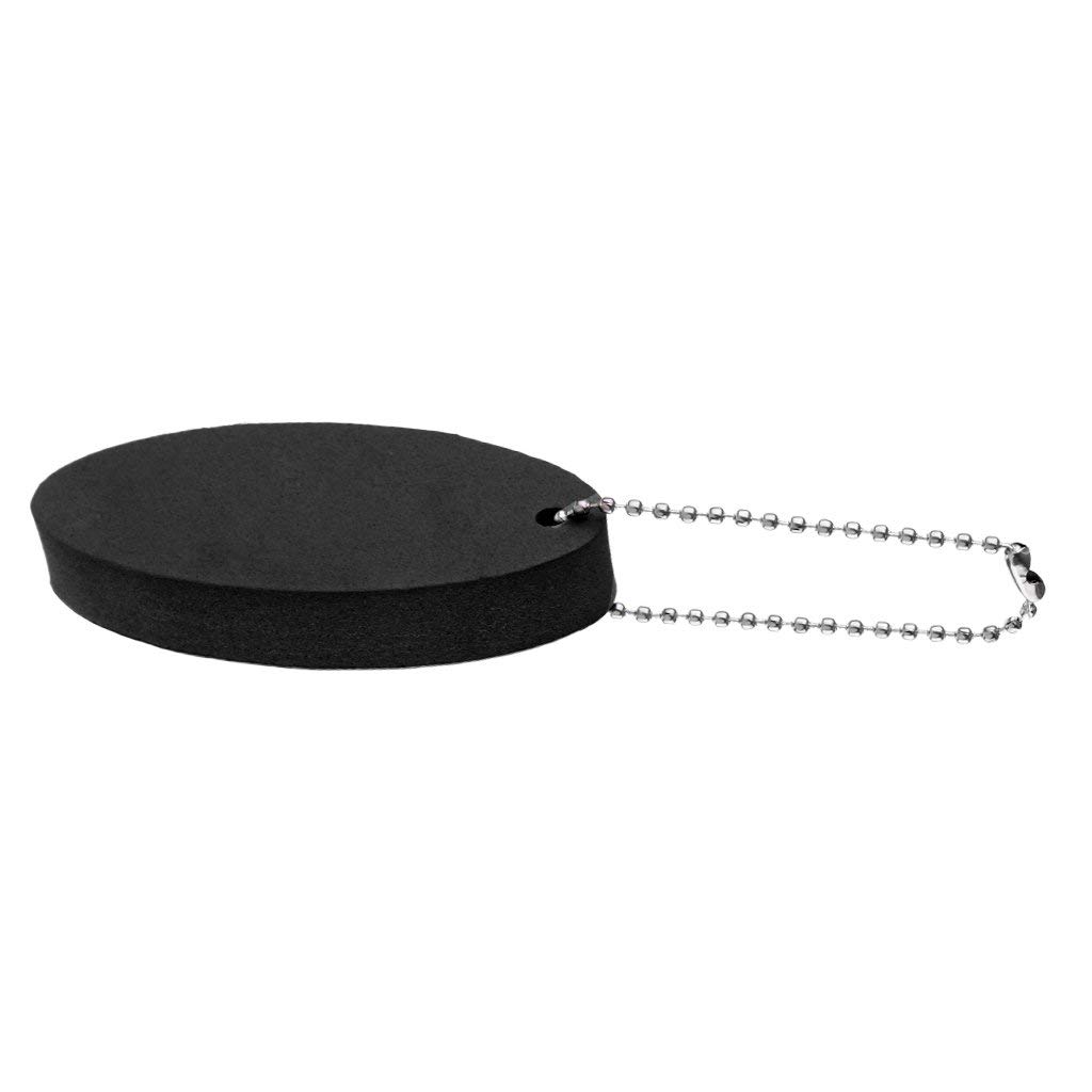 Inzopo Oval Shaped EVA Floating Key Ring Beads Boat Keychain Water Sports Keyring 80 x 35mm Black, Black, One Size