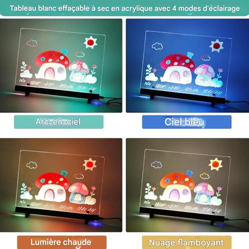 Ardoise Lumineuse Effaçable LED pour Ne Plus Jamais Oublier Vos Notes - 5