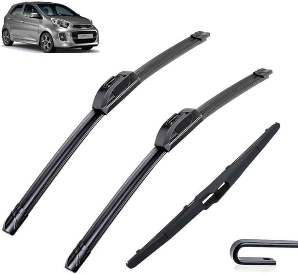 NYSLDSCO Custom Fit Wiper Blades for Kia Picanto TA 2011-2016 2017, Durable Windscreen Wiper Set, Easy Installation All-Weather Performance Wipers