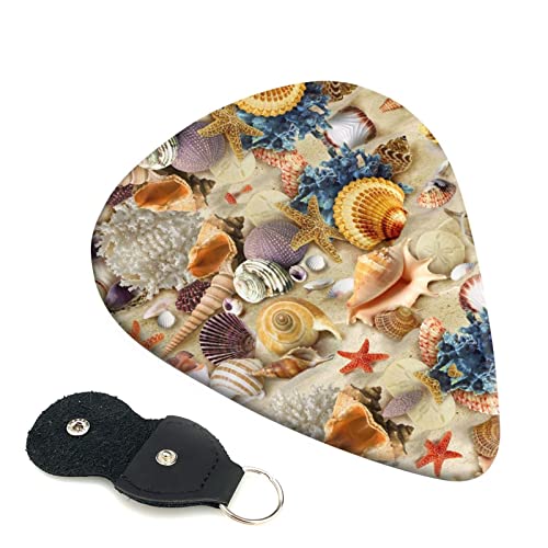 Starfish Seashell Sandy Beach Lot de 6 médiators pour guitare acoustique, guitare électrique, basse, ukulélé – fins… - Les Beatles, Paul McCartney, John Lennon, RIngo Starr, George Harrison Starfish Seashell Sandy Beach Lot de 6 médiators pour guitare acoustique, guitare électrique, basse, ukulélé – fins…