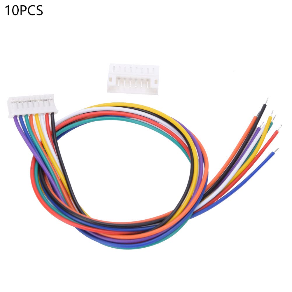 Kabel łączący, 10 Zestawów JST PH 2,0 Mm 8-pinowe Męskie Złącza żeńskie Kable Z Wtyczką 30 Cm