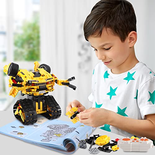 Sciencow 2-in-1 Build a Robot Kit, Remote & APP Controlled Robotic Building Blocks Toys STEM Projects for Kids Ages 8 9 10 11 12 13 14,Chirstmas Birthday Gift for Boys (RC Car) by Sciencow - Image 6
