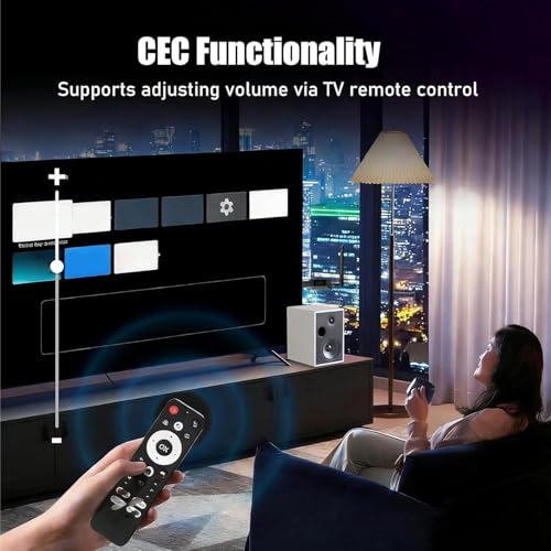 Transmisor eARC Bluetooth doble emparejamiento con control CEC y volumen regulable 6