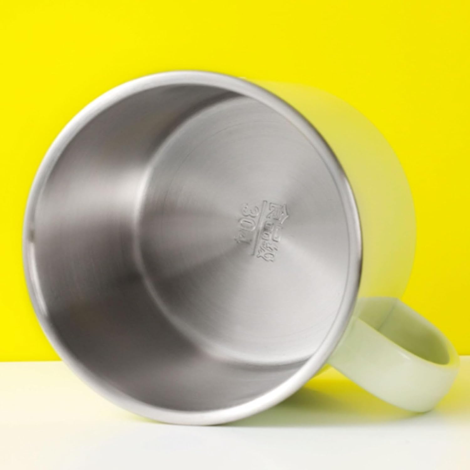 Tazza da caffè in Acciaio Inossidabile 304 da 400 ml/14,1 oz, Riutilizzabile, per Il Latte, Grande capacità, per la Colazione, con Coperchio e Manico