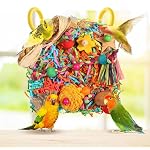 Vogelspielzeug: Grasmatte und Kletterwand für Sittiche, Papageien, Nymphensittiche, Wellensittiche - Vogelfutterspielzeug für Käfig, Kleine bis Mittelgroße Vögel – Bild 4