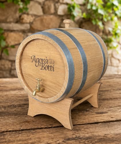 Barril de castaño de 10 litros con Grifo de latón