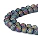 Produktbild JarTc Natürliche runde mehrfarbige Achat-Perlen für DIY-Schmuckherstellung, Armband, Halskette, 38,1 cm (15 Zoll)