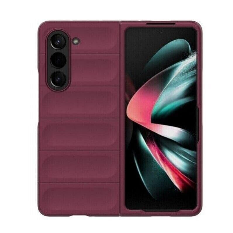 Coque Samsung Galaxy Z Fold 6 protection silicone arrière rigide rouge