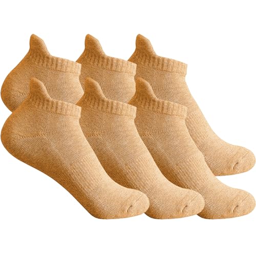 Image of Ankle Socks for Women and Men Heel Tab Athletic Socks Running Athletic Low Cut Tab Socks Sports No Show Sock 6 Pairs