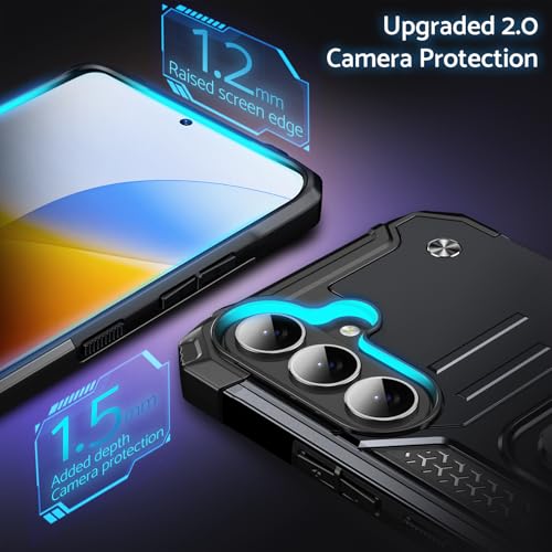 DASFOND for Galaxy S26 Case with Stand, Military Grade Protective Phone Case with 360° Rotatable Metal Ring Kickstand [Support Magnet Mount] Compatible with Samsung Galaxy S26, Black by DASFOND - Used condition - Image 4