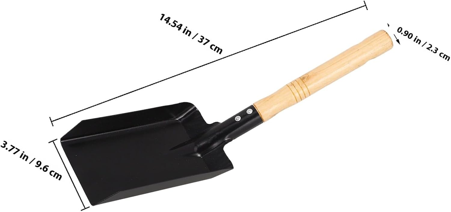Milisten Multifunctional Iron Fireplace Shovel and Outdoor Metal Snow Shovel for Chimney Cleaning and Snow Removal Small Gardening Spade Tool
