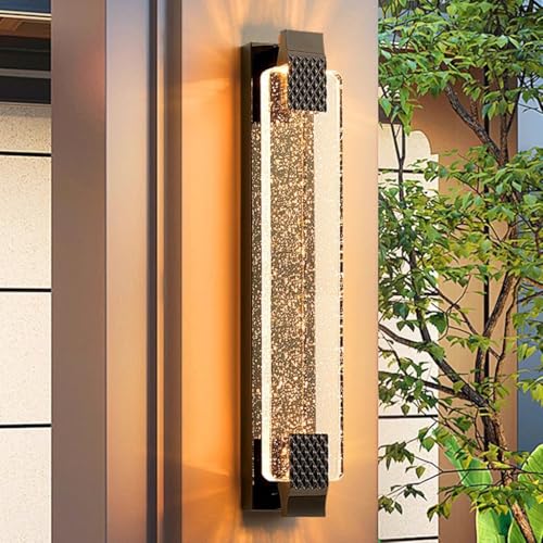 Applique murale extérieure cristal LED étanche jardin patio