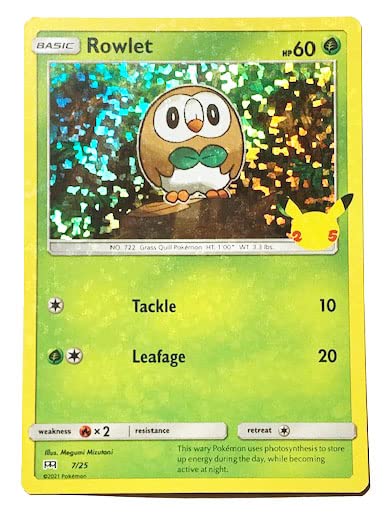 Pokémon - Rowlet 7/25 - McDonalds Promo - 25th Anniversary