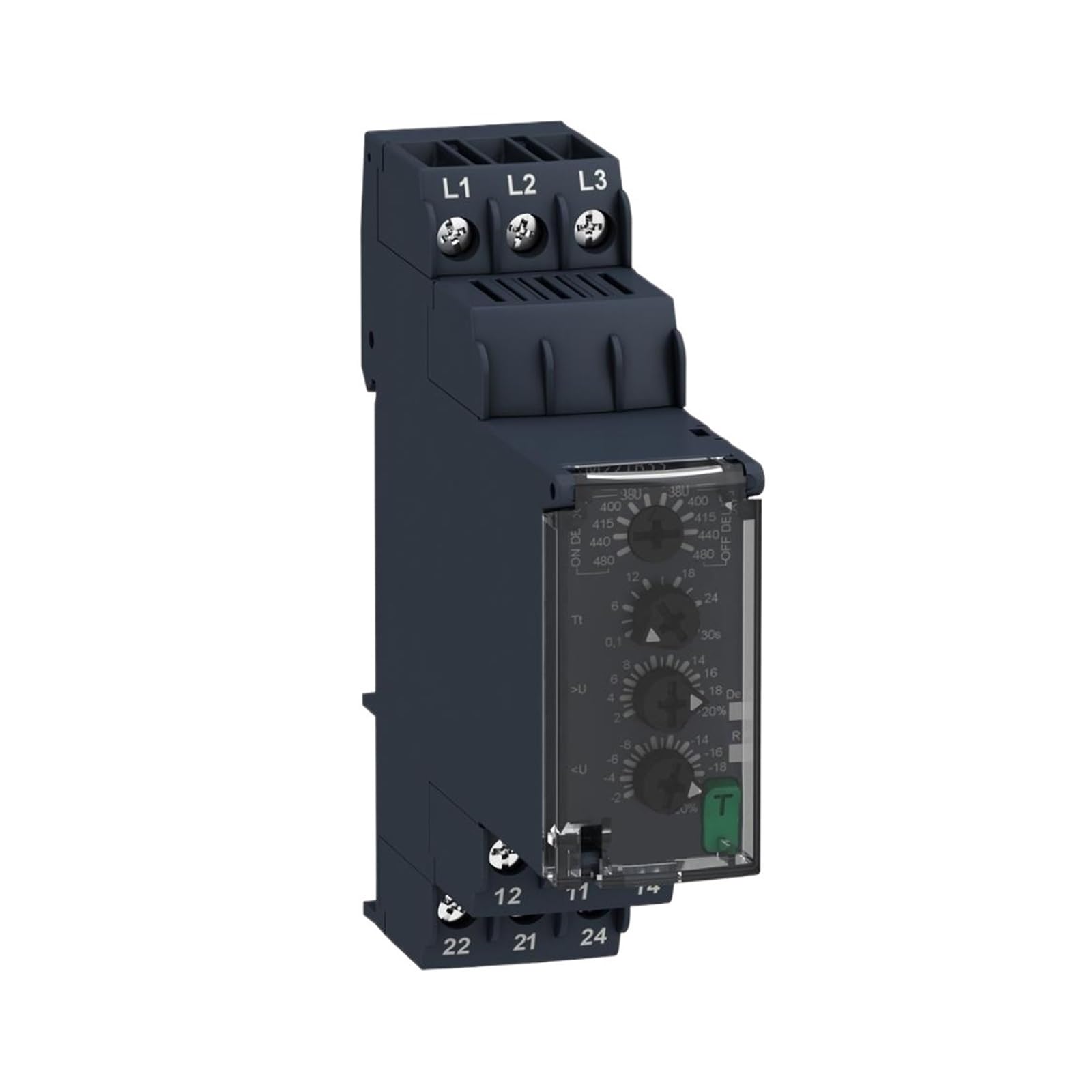 ZVQYSGIW RM4TR32 RM22TR33 Modular 3-phase voltage control relay, 8 A, 2 CO, 380...480 V AC