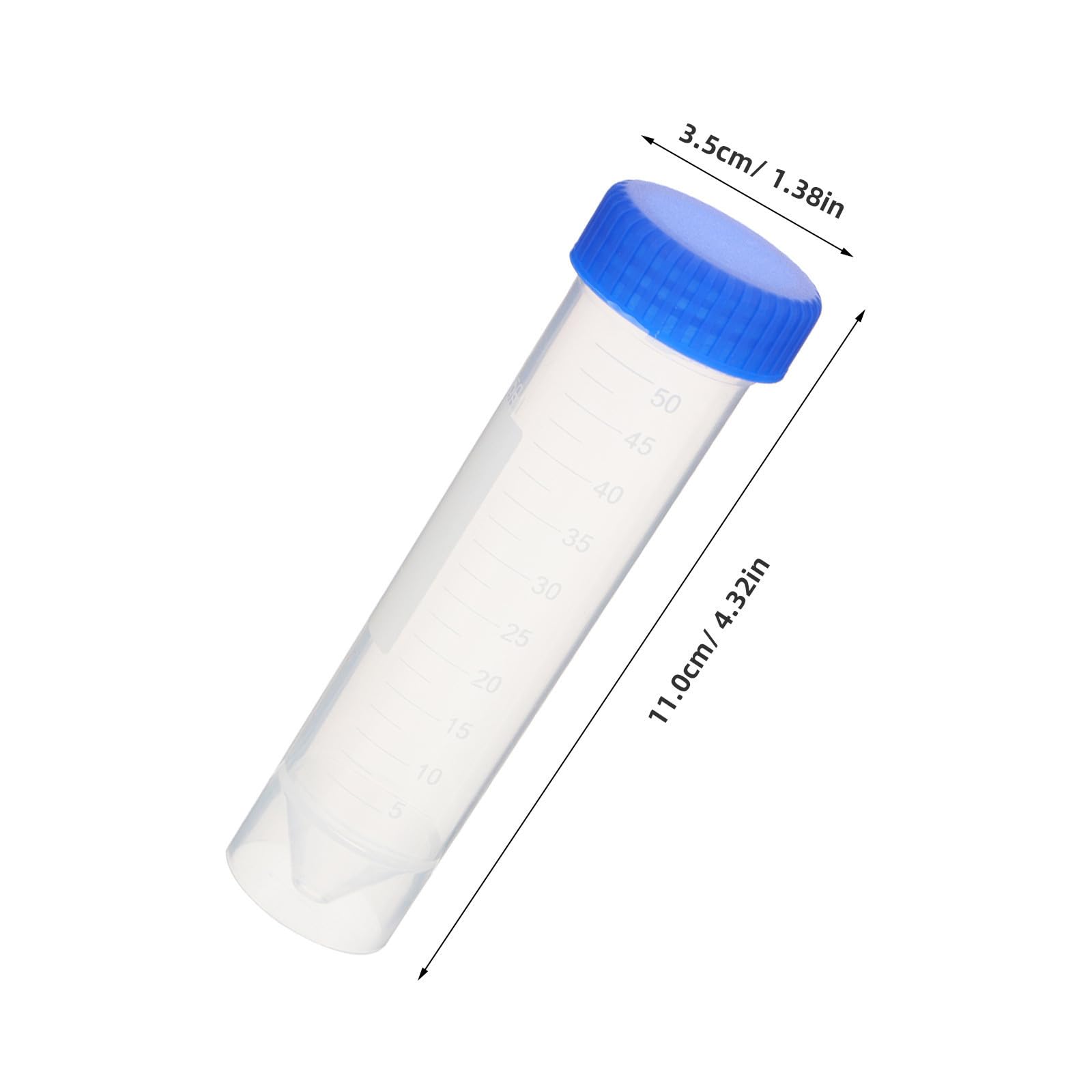 Gadpiparty Tubes à Centrifuger Couleur Aléatoire Lot de 50 de 50 Ml en Plastique Bouchons à Vis, Ultra-transparents et Précision de Mesure, pour Échantillons et Biochimie