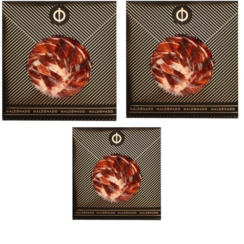 Jamón de Bellota 100% Ibérico Maldonado - Cortado a Mano, Máximo Sabor - 100g - 3 Sobres