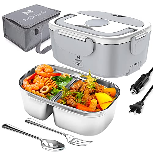 MDHAND Electric Lunch Box Food Heater,Faster Heated Lunch Box Food Warmer 110V/12V/24V Self Heating...