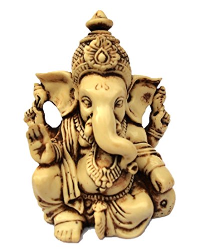 JB Premium 3.5” Lord Ganesh/Ganesha Statue Sculpted in Great Detail with Antique Finish