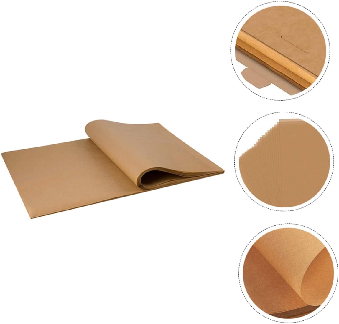 ABOOFAN Practical Baking Paper for Air Fryer Non-stick Bbq Sheets Natural Parchment Paper Easy to Use 200 Sheets/kit Home Baking Supplies