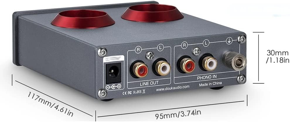 Mini Vacuum Tube Phono Preamp for Turntables Phone/PC/MP3/TV Home Stereo Audio Preamp Headphone Amplifier