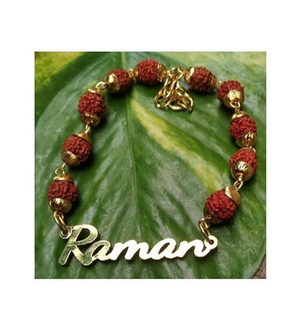 YAM ARTS Customized Name Rudraksh Bracelet with his name Personalized Name with Rudraksha for men (B0D5P33KLC) Amazon Price History, Amazon Price Tracker