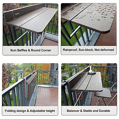 Table de bar de balcon pliante pour un apéritif convivial en terrasse - 5