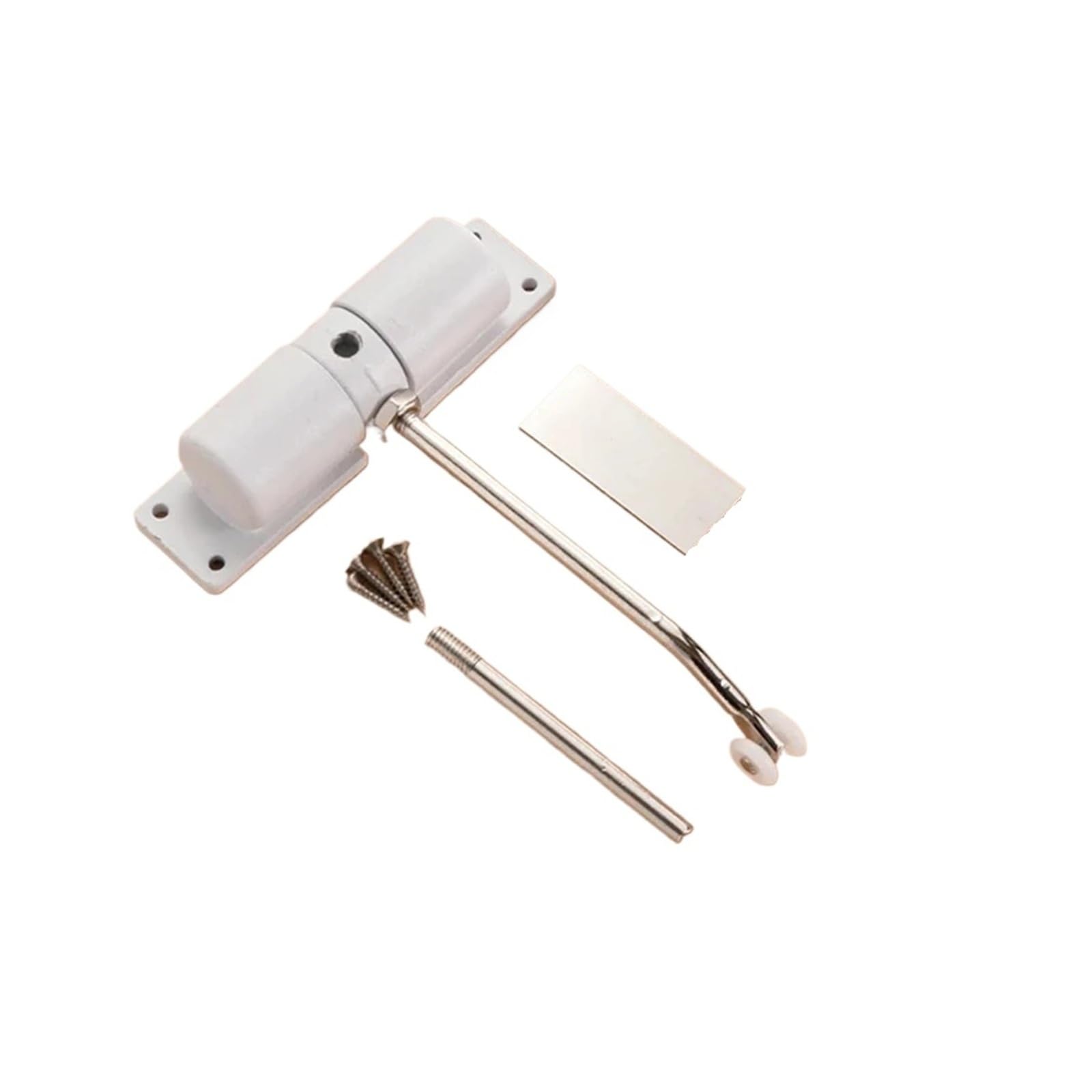 Cierrapuertas automático ajustable blanco: control de cierre para interior y exterior 1
