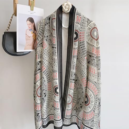 Image of Viscose Scarf for Women | Lightweight & Long | Stole for Women - Stylish Design | Neck Scarf, Hair Scarf, & Head Scarf for Women & Girls | All Season Accessory
