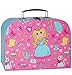 alles-meine.de GmbH 1 Stück _ Koffer / Kinderkoffer - KLEIN -  Prinzessin & Schmetterlinge - rosa / pink  - 20 cm - Pappkoffer - Puppenkoffer - Kinder - Pappe Karton - Herz Blu..