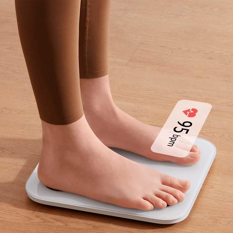 Xiaomi Mi Body Composite Scale S400 | Bilancia intelligente per grasso corporeo e muscolo | Bilancia da bagno digitale con Bluetooth 5.0 | Bilanciere bianco del peso corporeo | Compatibile con IOS e