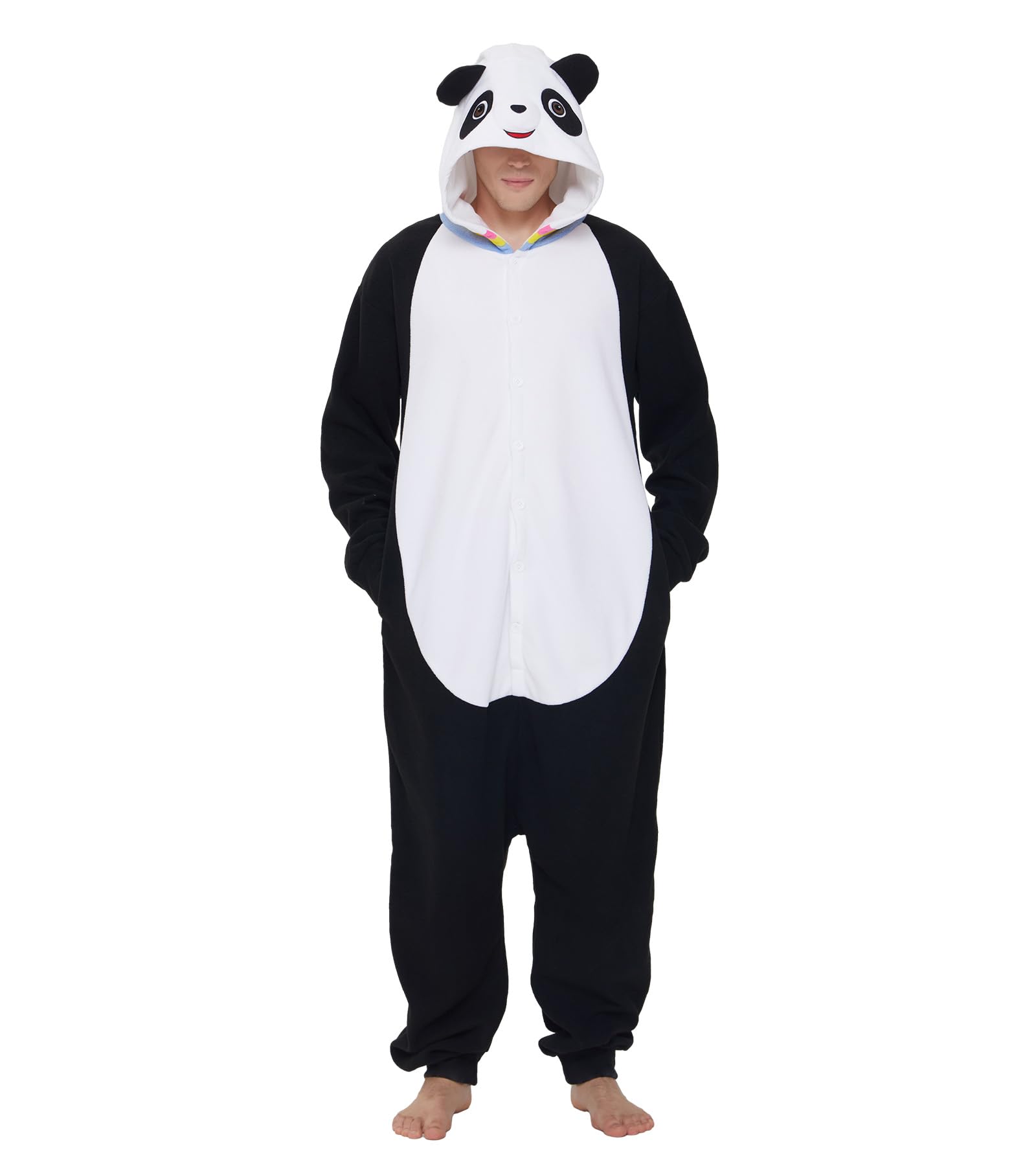 Dodheah Unisex Panda Pigiama Adulto Onesie Halloween Animale Cosplay Costume Tuta di Natale Carino Pigiama