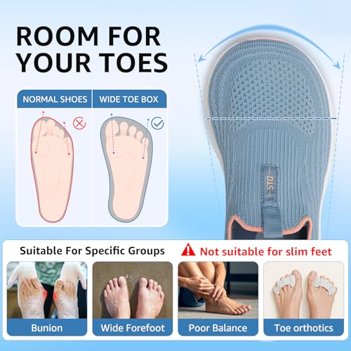 Image of STQ Womens Walking Shoes Slip On Tennis Shoes Comfortable Lightweight Memory Foam Orthopedic Sneakers for Indoor Outdoor Gym Workout Sports